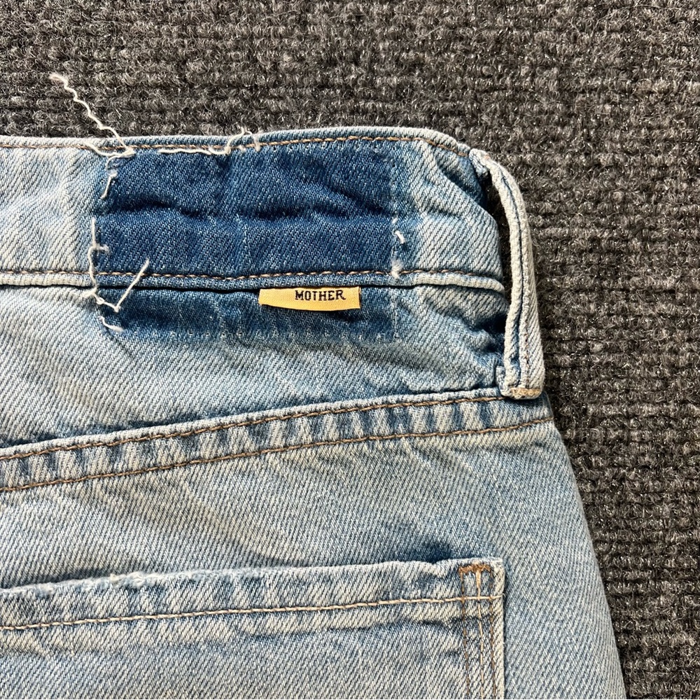 MOTHER Superior The Undercover Wide Leg Jeans Unripped Blue Wash Size 29 USA EUC - Picture 10 of 10
